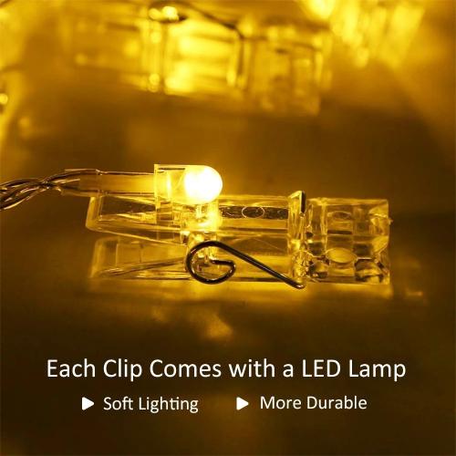 Led Photo Clip String Lights - 10 LED | Fairy Lights With Photo Clips