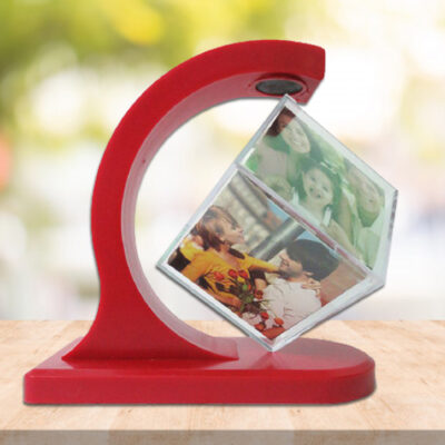 revolving floating photo cube magnetic
