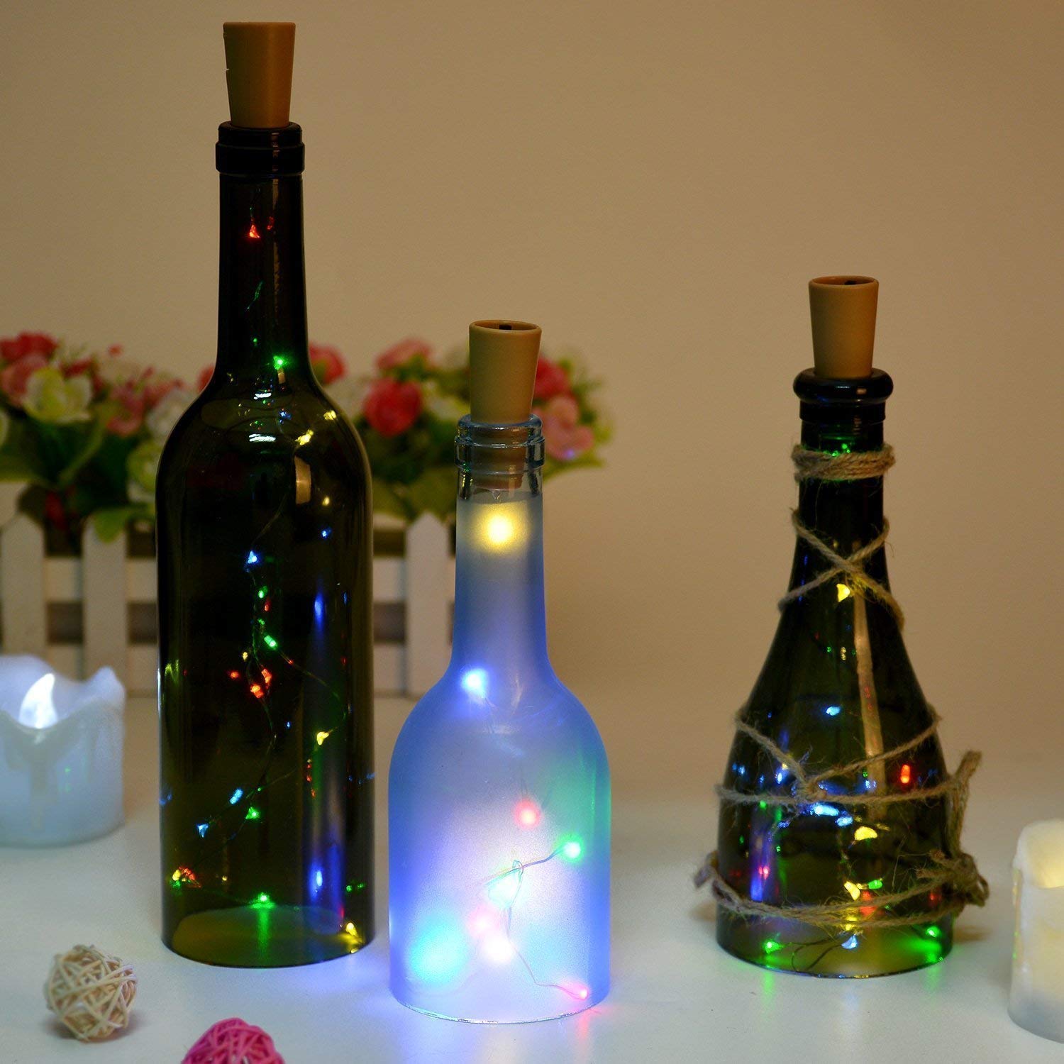 Multicolor Cork Light (Pack of 3) Fairy Lights for Bottles Cork Bottle Lights
