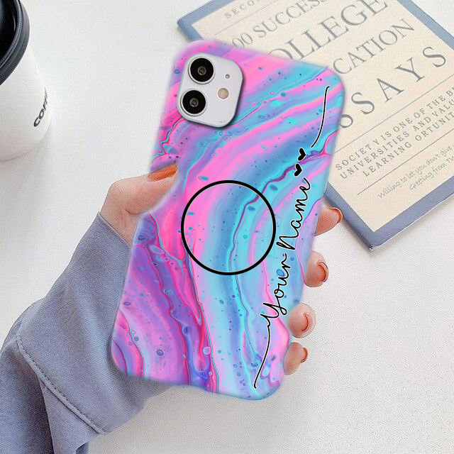 1210 – Trendy Marble Print Phone Case with Holder