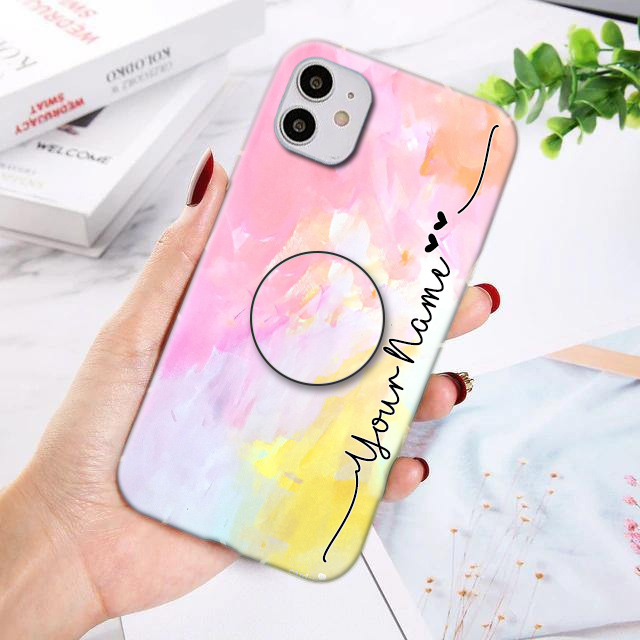 1231 – Rainbow Family Name Phone Case with Holder