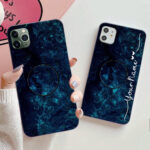 1252 – Custom Name Blue Smoke Phone Case with Holder