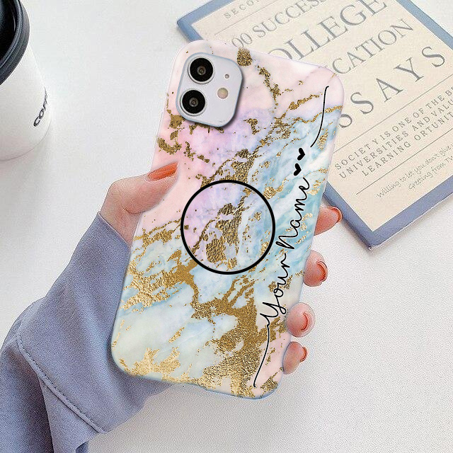 127 – Liquid Marble Designer Phone Case with Holder