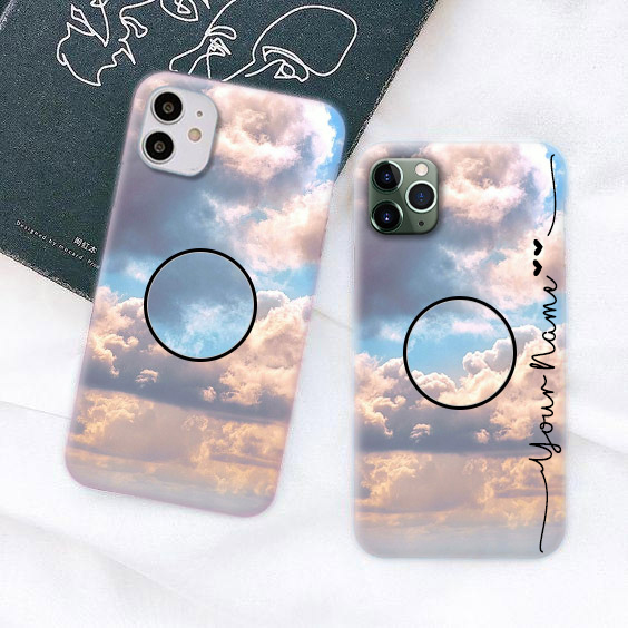 Cloudy Sky Trending Phone Case with Name Designer Mobile Cover