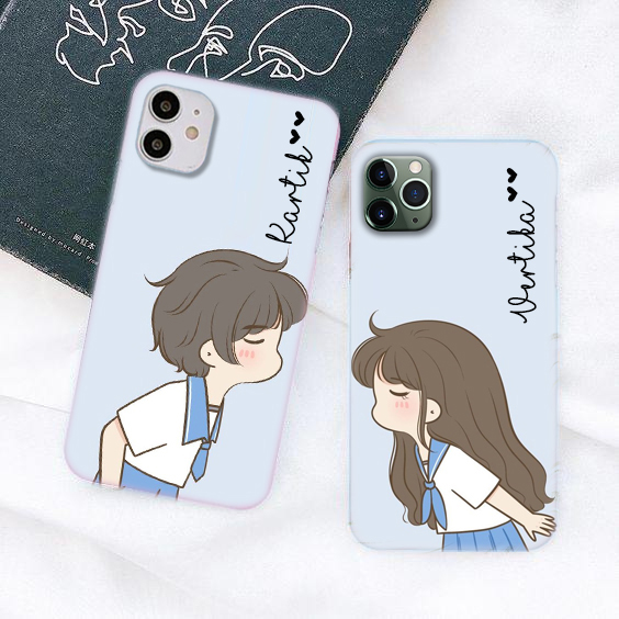 161 – College Love Couple Mobile Cover