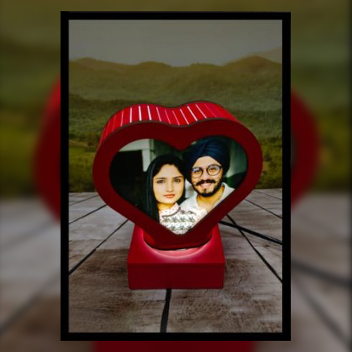 Heart Revolving LED Photo Frame | Shop For LED Photo Frames